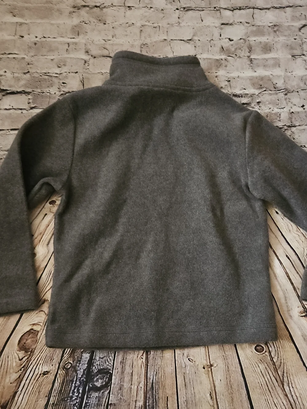 Place Boys' Gray Half-Zip Puffer-Style Fleece Pullover Size 4